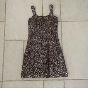 IISLI Brown Sequin knit mini dress